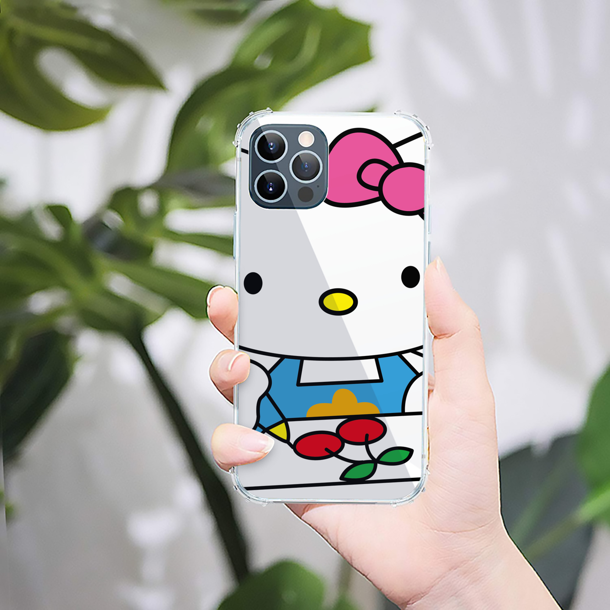 （画像用） Hello Kitty ハローキティ 【iPhone 12シリーズ対応】透明スマホケース（クリアソフトケース）